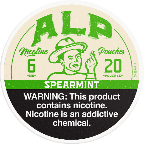 ALP Spearmint 6mg Nicotine Pouches - Single Can