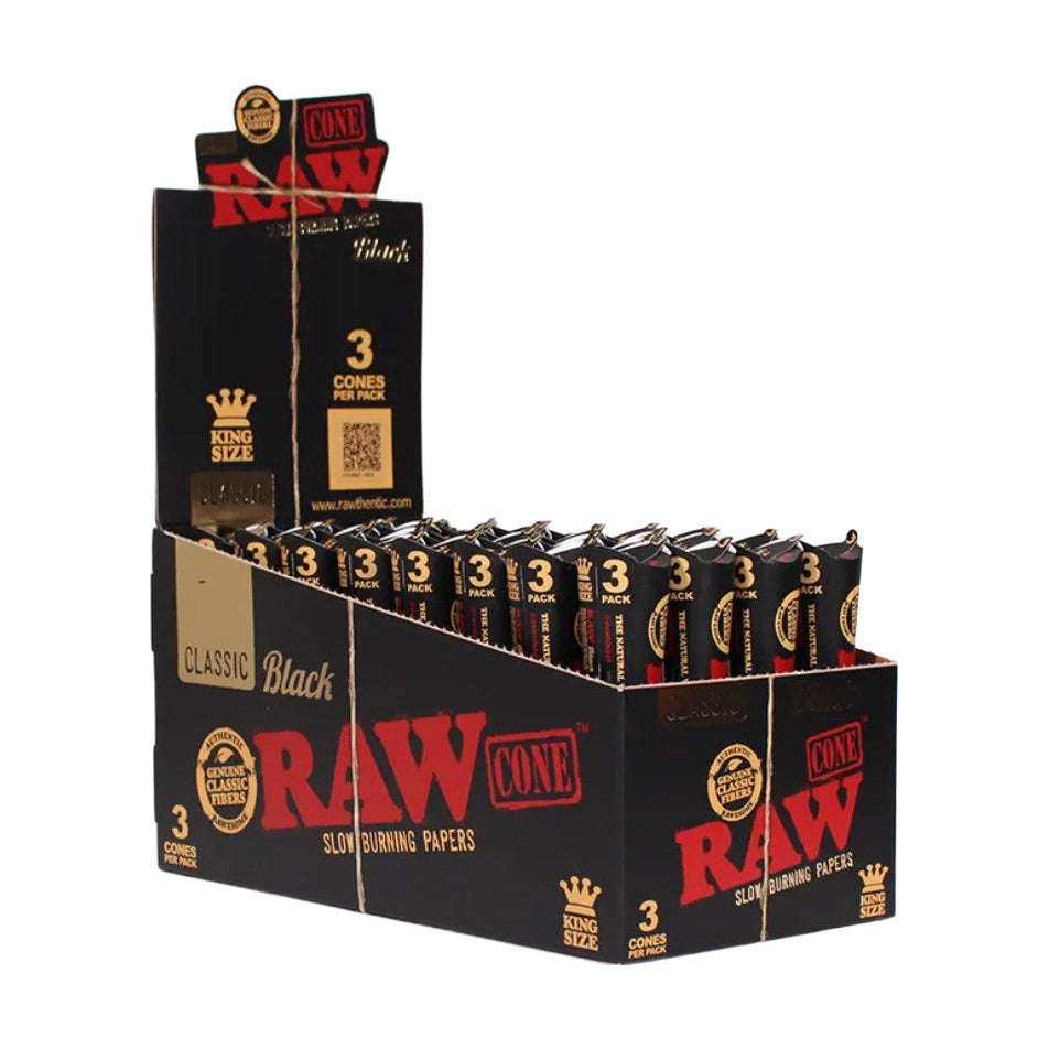 RAW Cone Rolling Papers - King Size - 32 Pack - 3 Cones Per Pack