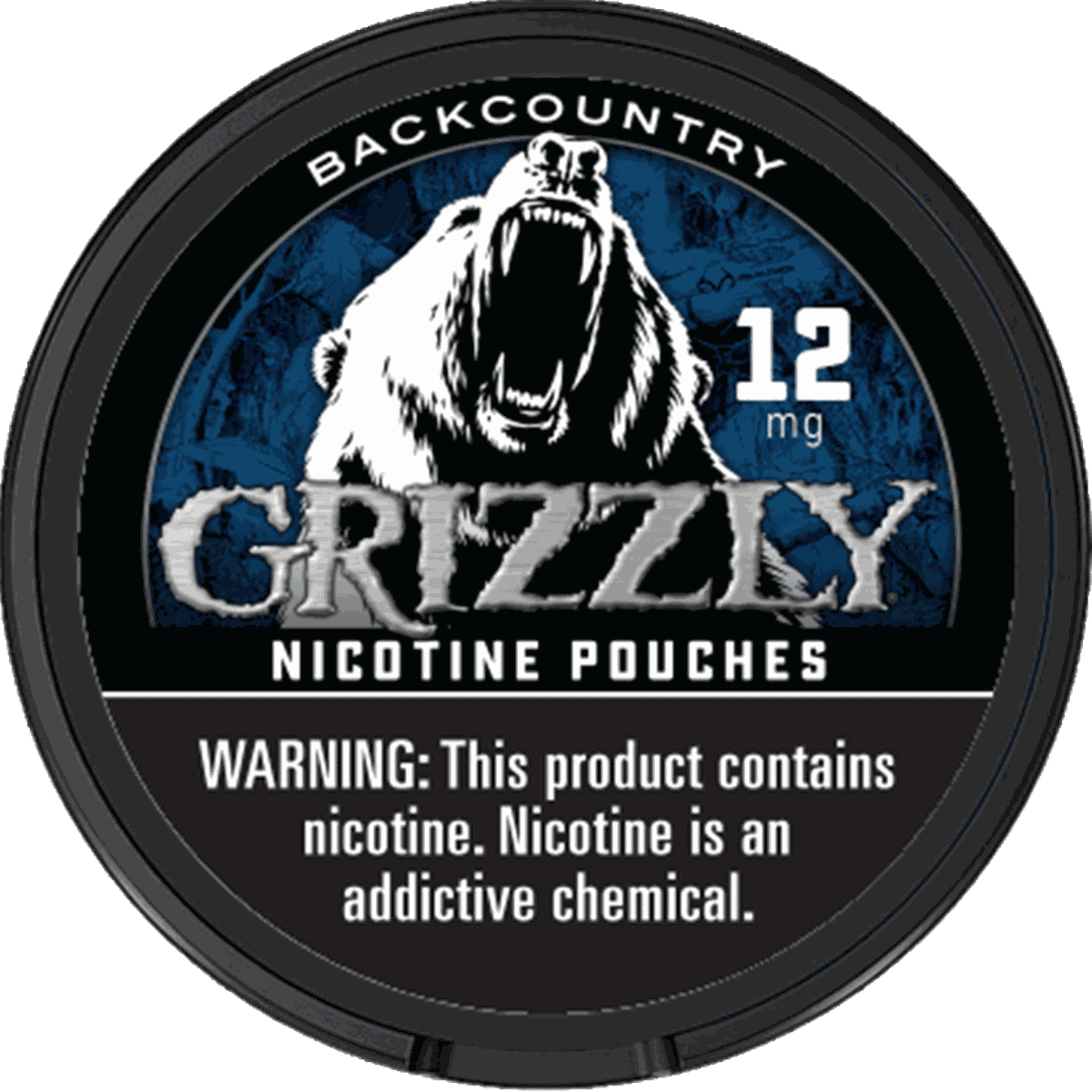 Grizzly Backcountry 12mg Nicotine Pouches - Single Can