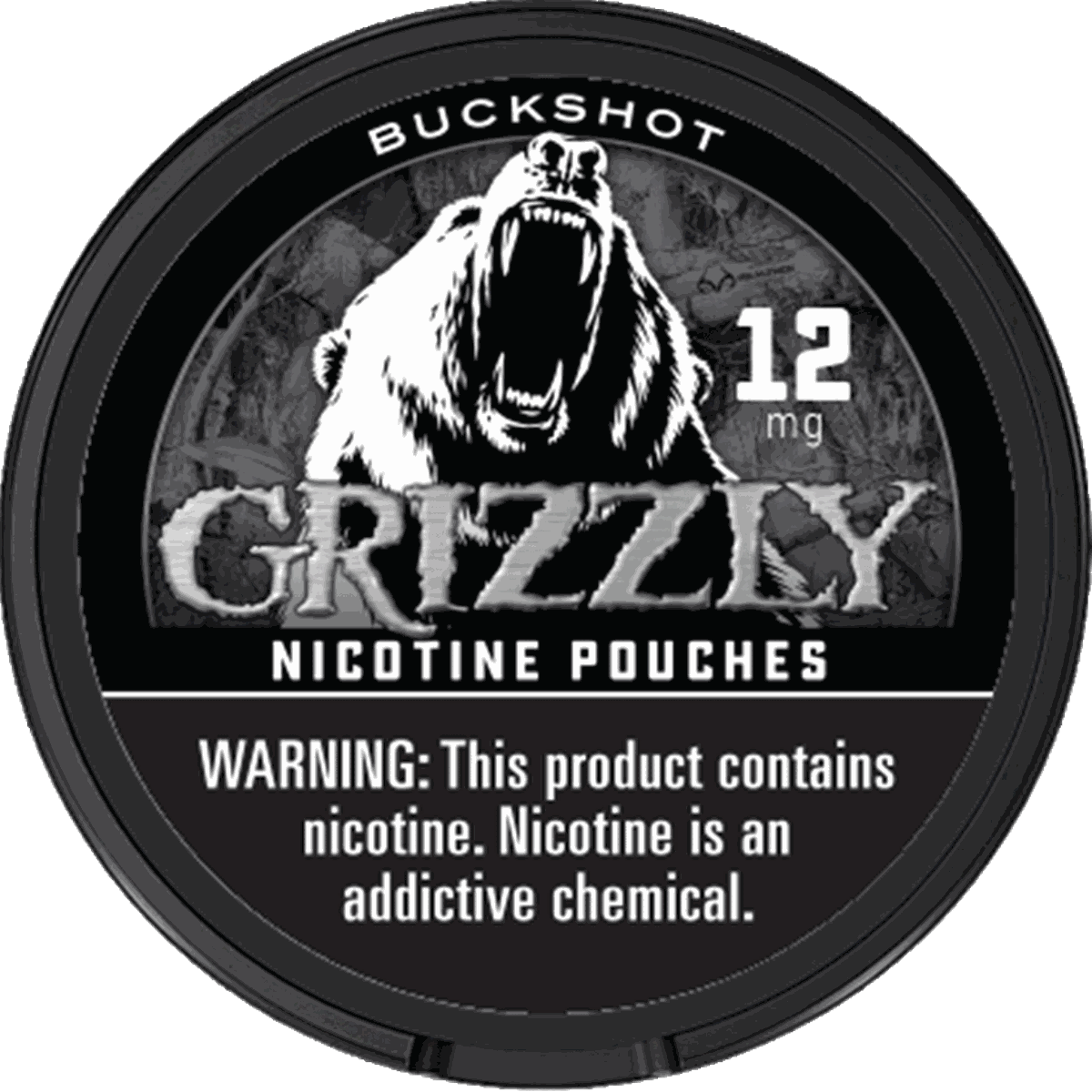 Grizzly Buckshot 12mg Nicotine Pouches - Single Can