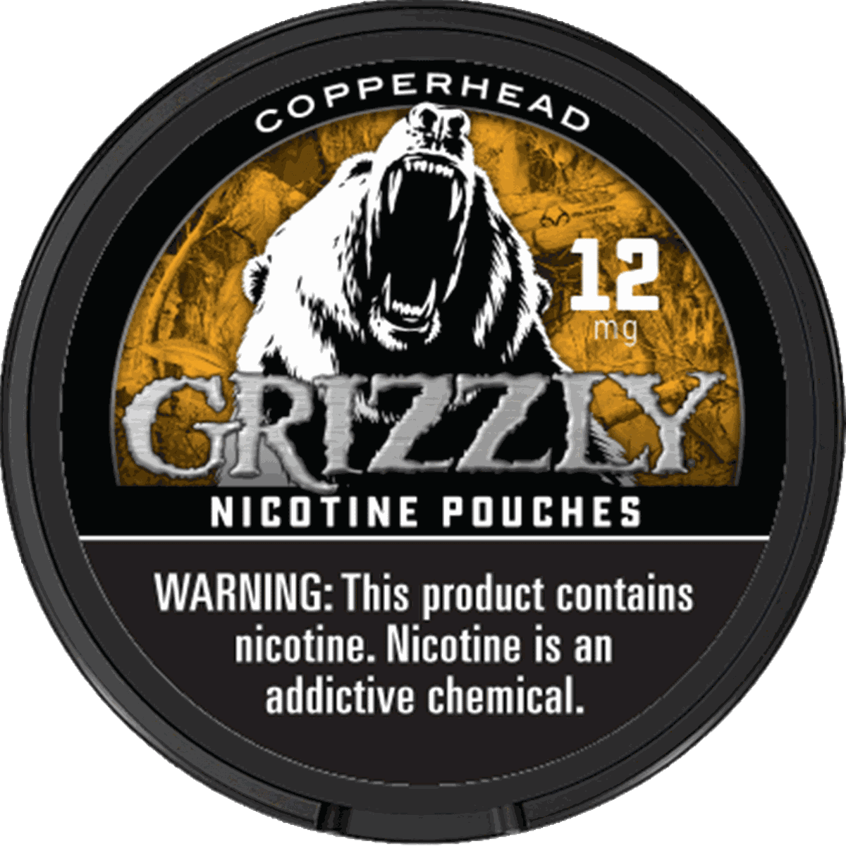 Grizzly Copperhead 12mg Nicotine Pouches - Single Can