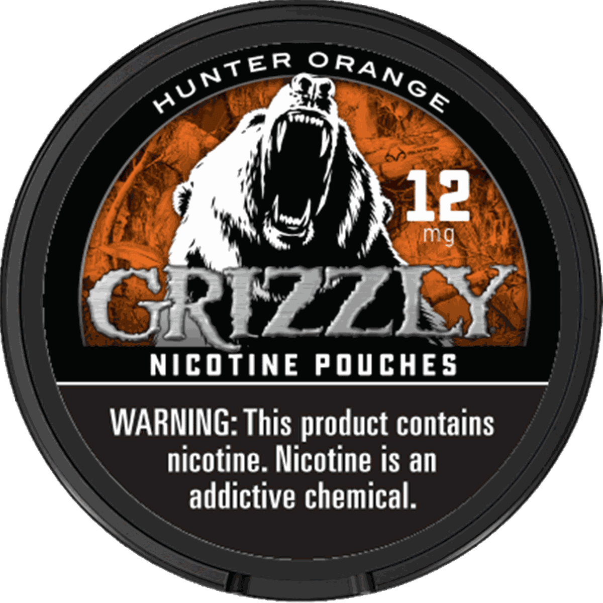 Grizzly Hunter Orange 12mg Nicotine Pouches - Single Can