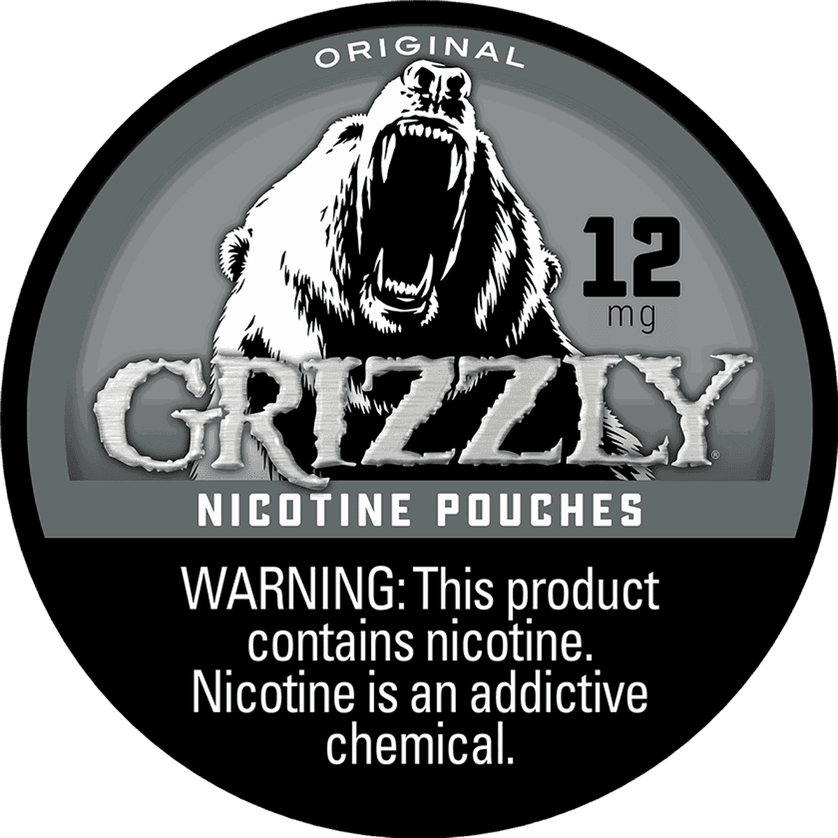 Grizzly Original 12mg Nicotine Pouches - Single Can