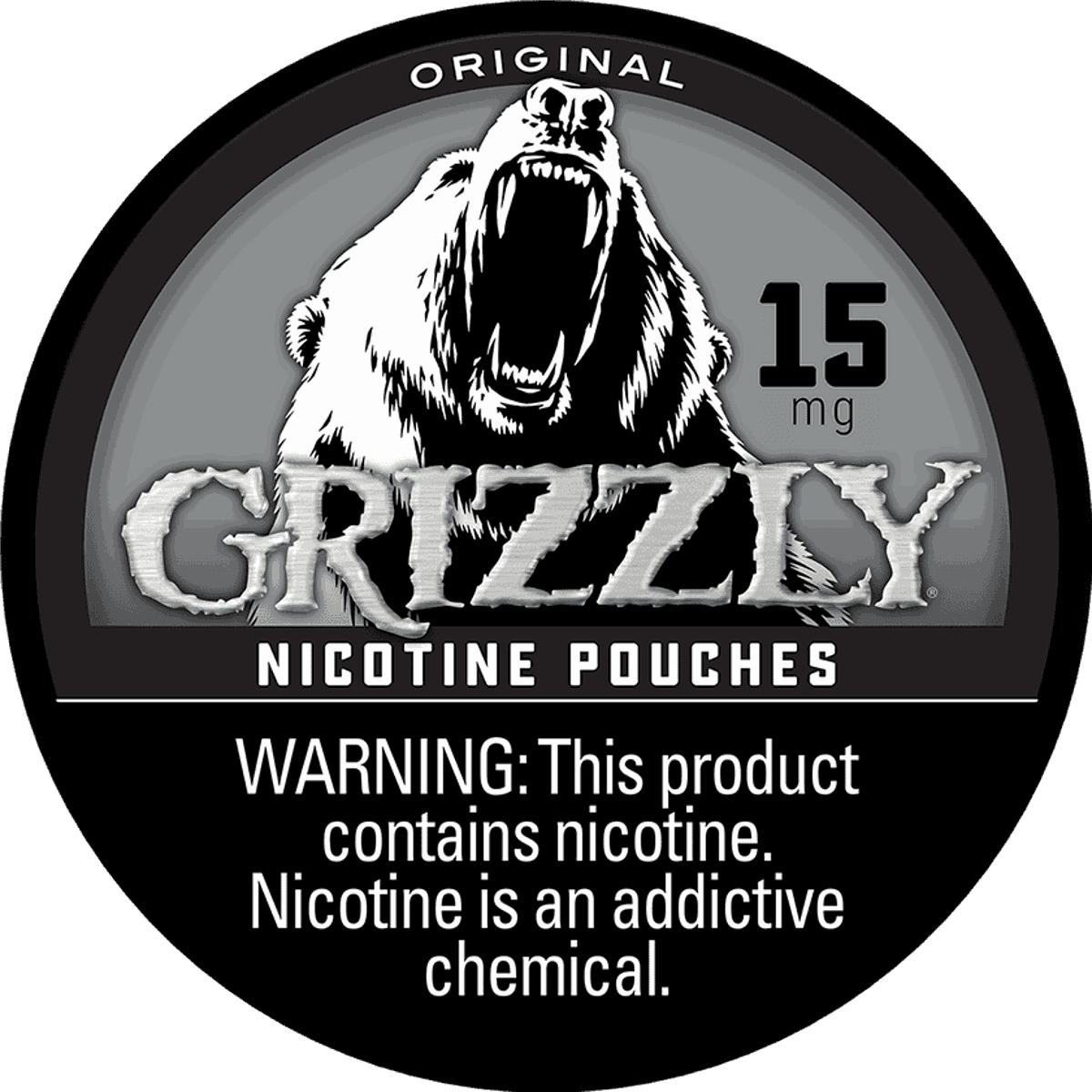 Grizzly Original 15mg Nicotine Pouches - Single Can