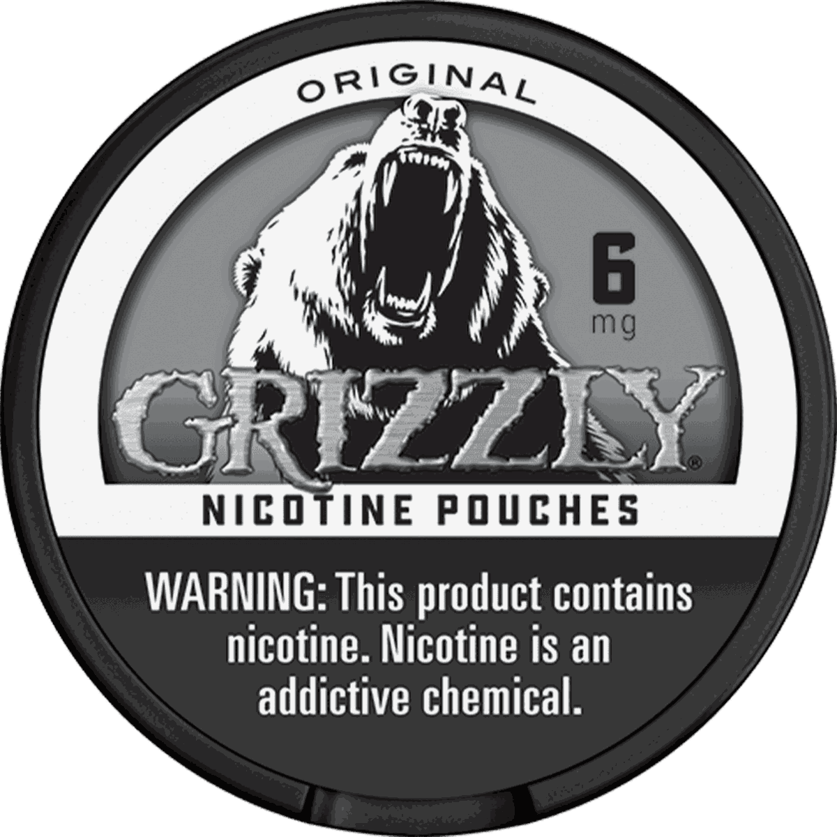 Grizzly Original 6mg Nicotine Pouches - Single Can