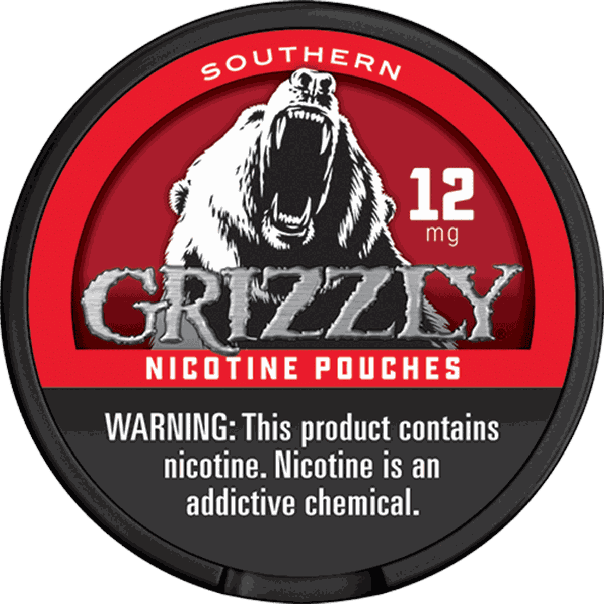Grizzly Southern 12mg Nicotine Pouches - Single Can