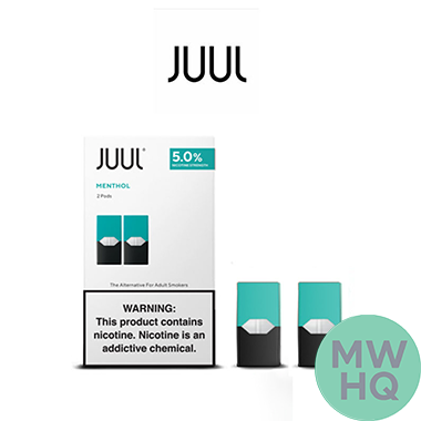 JUUL 2-Pack Pre-filled Replacement 5% Nicotine Salt Pods