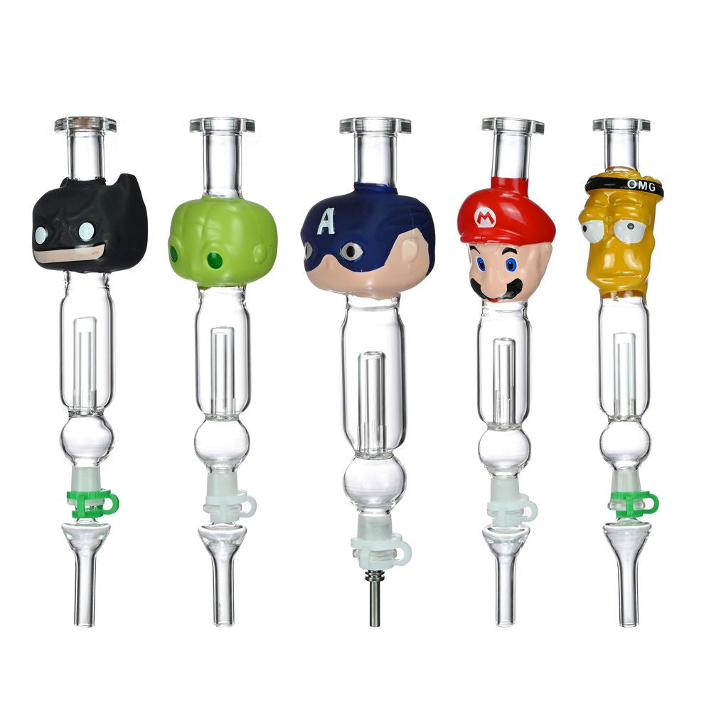 Dragon Glass Cartoon Character Nectar Collector Set - Assorted Designs [NC-004]