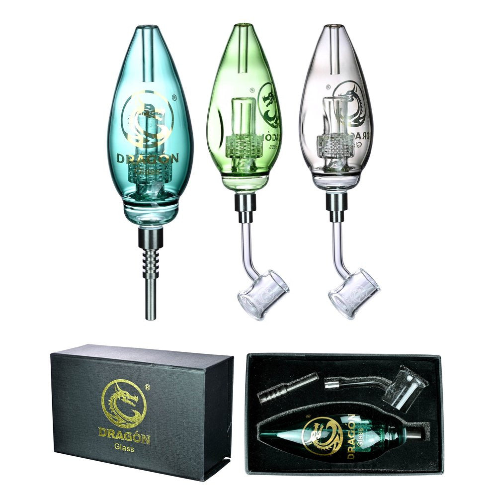 Dragon Glass Teardrop Tree Perc Nectar Collector Set - Assorted Colors [NC-021]