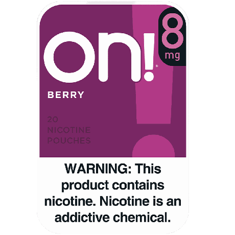 on! Berry 8mg nicotine pouches single can