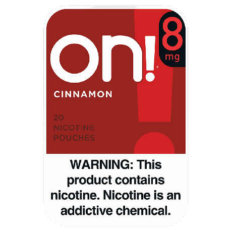 on! Cinnamon 8mg nicotine pouches single can