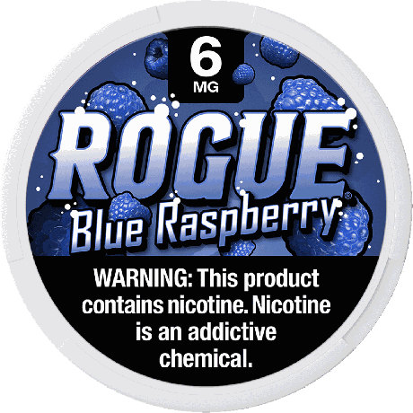 Rogue Blue Raspberry 6mg Nicotine Pouches - Single Can