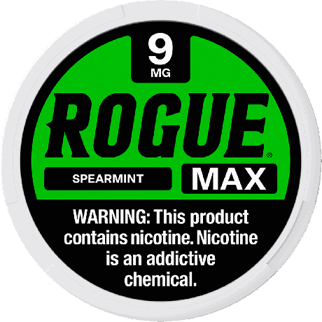 Rogue Max Spearmint 9mg Nicotine Pouches - Single Can