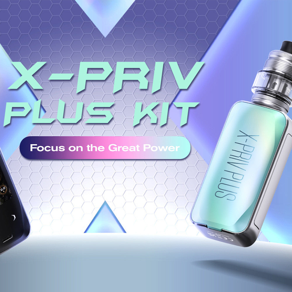 SMOK X-Priv Plus 225W Dual 18650 Starter Kit With 5.5ML TF-D Subtank – Purple