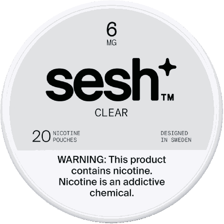 Sesh+ Clear 8mg Nicotine Pouches - Single Can