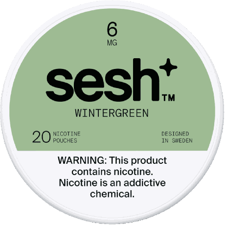 Sesh+ Wintergreen 4mg Nicotine Pouches - Single Can