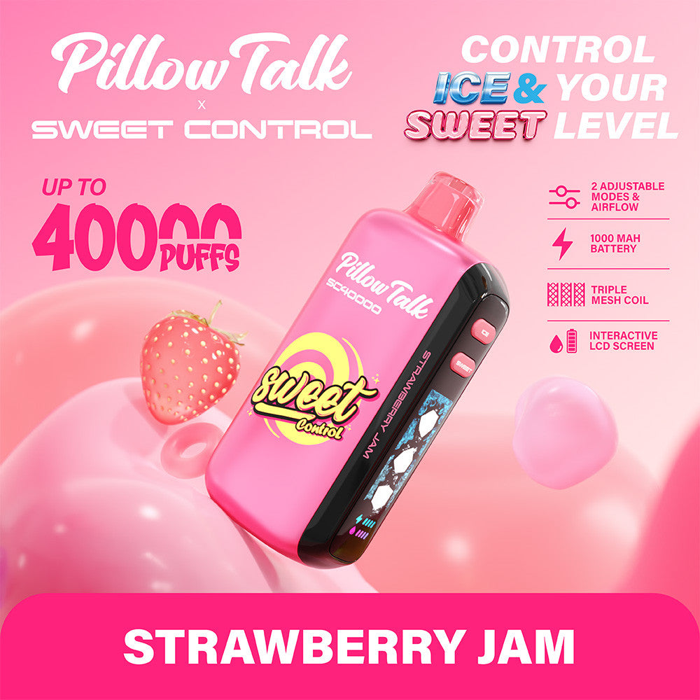 Pillow Talk Sweet Control SC40000 Puffs 20ML Disposable Device With Ice & Sweet Control (Texas Compliant)