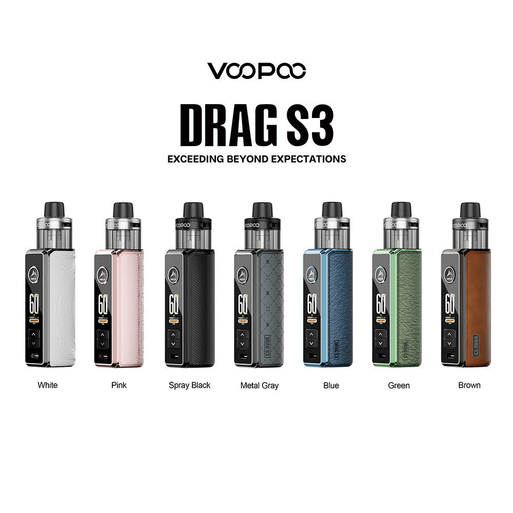 VooPoo Drag S3 3000mAh Pod System Starter Kit With 5ML Refillable PnP X Cartridge Pod