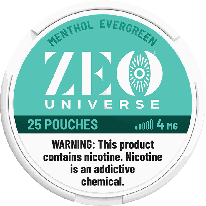 ZEO Menthol Evergreen 4mg Nicotine Pouches - Single Can