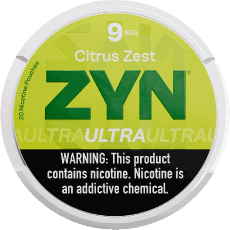 ZYN Ultra Citrus Zest 9mg Nicotine Pouches - Single Can