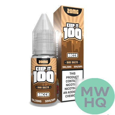 Keep It 100 Bar Salts Nicotine Salt E-Liquid 10ML – Bacco