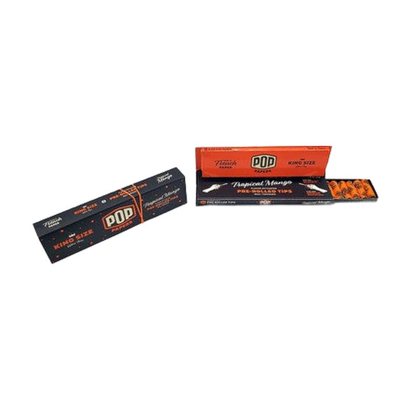 Pop Papers Authentic French Paper Ultra Thin + Pre-Rolled Tips - Black Display