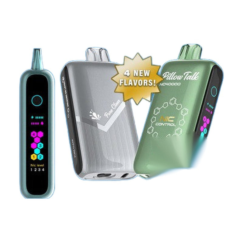 Pillow Talk Nic Control NC40000 Puffs 20ML Disposable Device With Touch To Adjust Nic Level & LED Screen (Texas Compliant)
