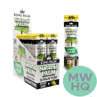 King Palm Green Leaf Mini Palm Tube Rolls 1G - Pack of 1