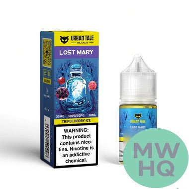 URBAN TALE x LOST MARY Nicotine Salt E-Liquid 30ML – Blue Razz Ice