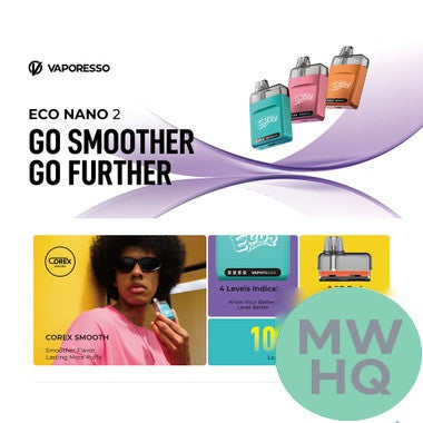 Vaporesso ECO NANO 2 1000mAh Pod System Starter Kit With Refillable 6ML Eco Nano Pod