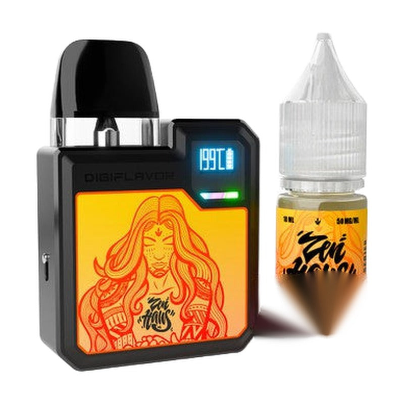 GeekVape Digiflavor Digi-Q 1000mAh Pod System Kit With 2 x 2ML GeekVape Q Cartridge & 10ML E-Liquid Bottle – / Flavors: