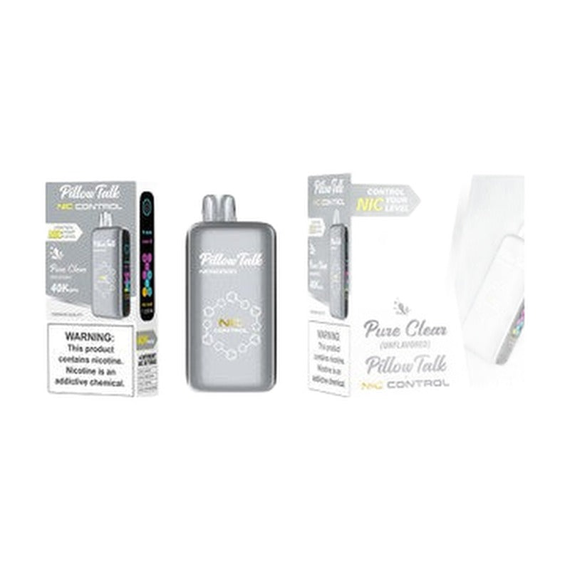 Pillow Talk Nic Control NC40000 Puffs 20ML Disposable Device With Touch To Adjust Nic Level & LED Screen (Texas Compliant)