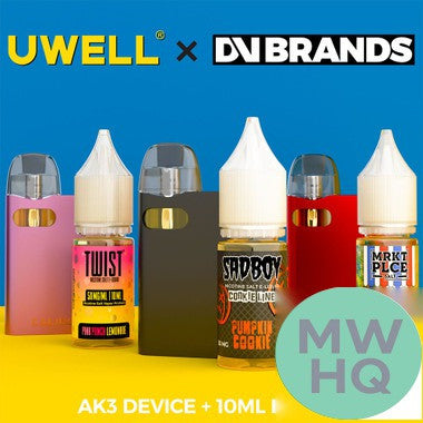 Uwell CALIBURN KOKO AK3 520mAh Pod System Starter Kit With 2 x 2ML Refillable A3S Pods & 10ML 50mg Salt Nicotine E-Liquid Bottle – / Flavors: