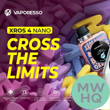 Vaporesso XROS 4 Nano 1350mAh Pod System Starter Kit With 2 x 3ML XROS Series Mesh Pod