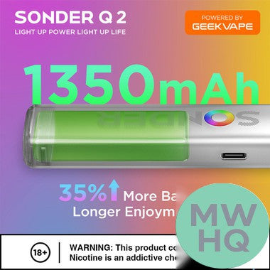 GeekVape Sonder Q 2 1350mAh Pod System Starter Kit With 3ML Refillable GeekVape Q Cartridge Pod