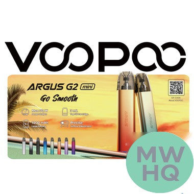 VooPoo Argus G2 Mini 1200mAh Pod System Starter Kit With Refillable 3ML Argus Top Fill Cartridge Pod