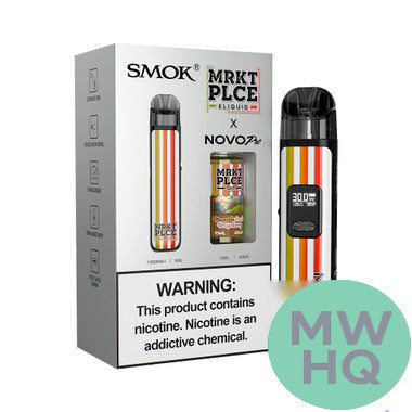 SMOK NOVO PRO 1300mAh Pod System Starter Kit With 2 x Refillable 3ML NOVO Pod & 10ML 50mg Salt Nicotine E-Liquid Bottle