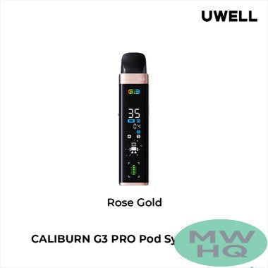 Uwell Caliburn G3 Pro 1000mAh Pod System Starter Kit With 3 x Refillable 2.5ML Caliburn G3 Integrated Coil Cartridge Pod