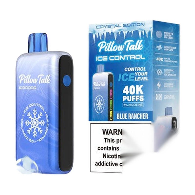 Pillow Talk Ice Control IC40000 Puffs 20ML Disposable Device With Touch To Adjust Ice Level & LED Screen (Texas Compliant)