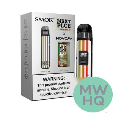 SMOK NOVO PRO 1300mAh Pod System Starter Kit With 2 x Refillable 3ML NOVO Pod & 10ML 50mg Salt Nicotine E-Liquid Bottle