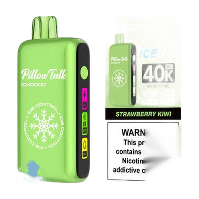 Pillow Talk Ice Control IC40000 Puffs 20ML Disposable Device With Touch To Adjust Ice Level & LED Screen (Texas Compliant)