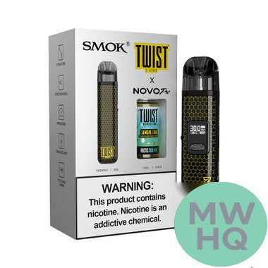 SMOK NOVO PRO 1300mAh Pod System Starter Kit With 2 x Refillable 3ML NOVO Pod & 10ML 50mg Salt Nicotine E-Liquid Bottle