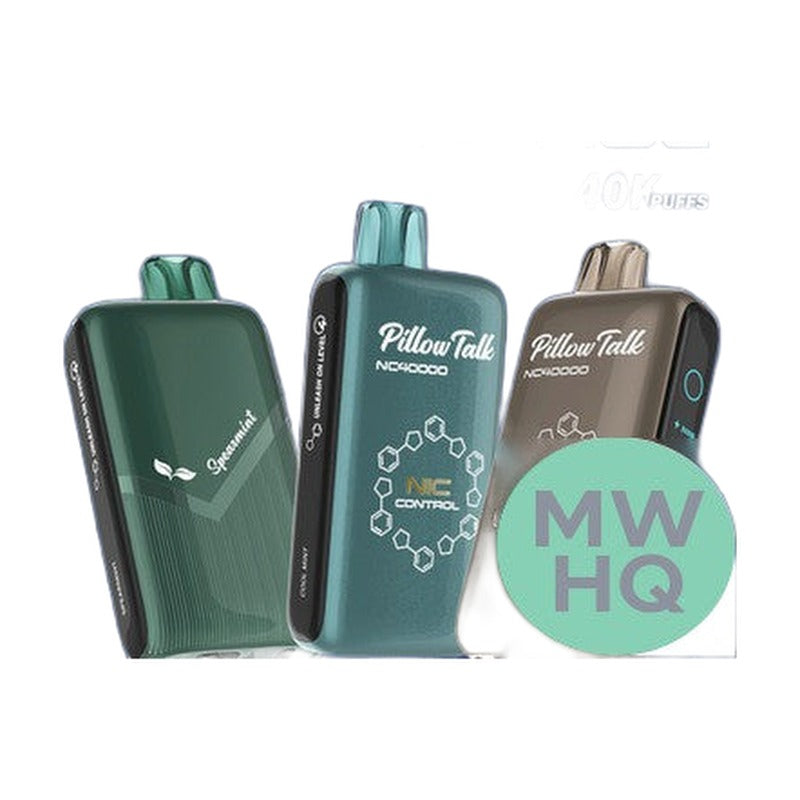 Pillow Talk Nic Control NC40000 Puffs 20ML Disposable Device With Touch To Adjust Nic Level & LED Screen (Texas Compliant)