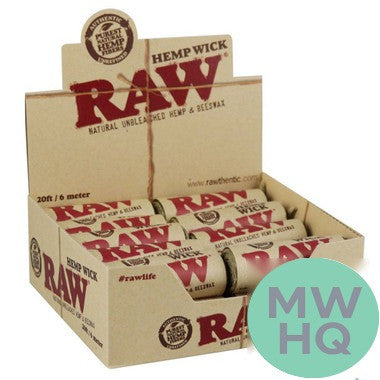 RAW Hemp Wick Roll - 20 Feet / 6 Meters