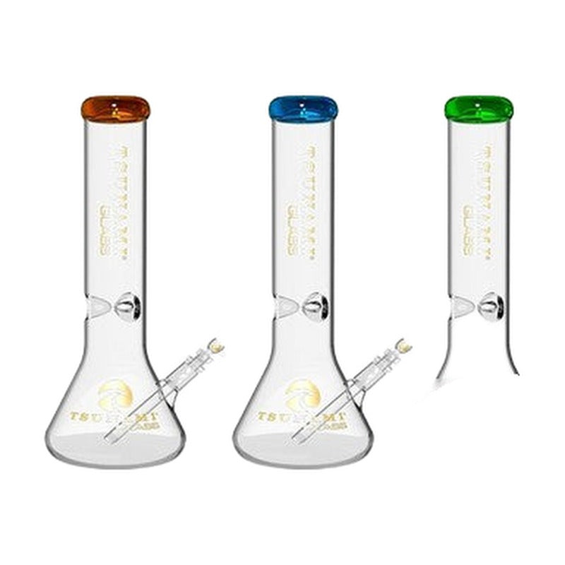 Tsunami Glass Water Pipe With Beaker Base Ice Catcher - 15 Inches - 917 Grams