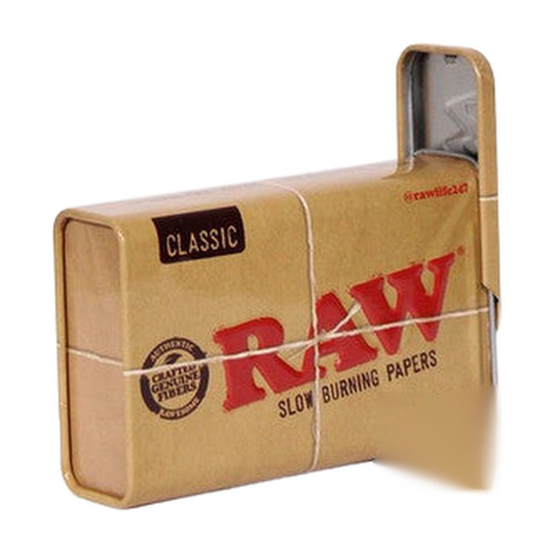 RAW Metal Slide Top Tin - Metal Carrying Case