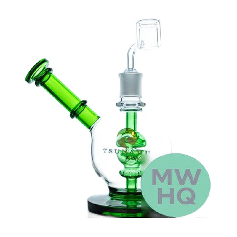 Tsunami Glass Water Pipe Concentrate Rig With Circle Perc - 360 Grams - 8 Inches – Green