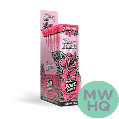Blazy Susan Rose King Size Cones Tobacco & Nicotine Free Vegan - Pack of 2