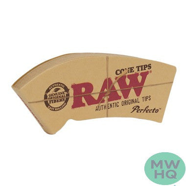 RAW Cone Tips - Natural Slow Burning Cone Tips - Original - 24 Pack
