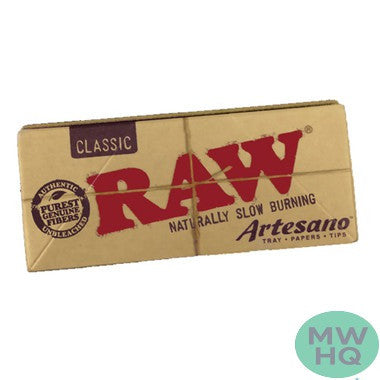 RAW Rolling Papers - Artesano Tray Papers - King Size Slim - 15 Pack
